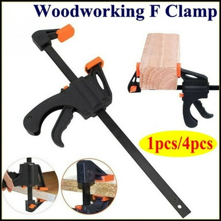 

Everso 4 inch High Quality Woodworking Bar F Clamp Clip Grip Ratchet Release DIY Carpentry Clip Spreader Clamps Tool