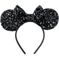 thumbnail image 1 of Diadema KARETT con forma de orejas de ratón con forma de lazo y purpurina brillante para fiestas, 1 of 8