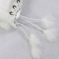 thumbnail image 5 of SPRING PARK 9 Colors Women's Winter Faux Rabbit Fur Faux Leather Soft Fingerless Mittens Wrist Gloves, 5 of 5