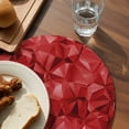 thumbnail image 3 of Red Geometric Round 15 Inch Placemats Set of 4, Vintage Minimalism Abstract Aesthetic HeatResistant Non Slip Place Mats for Dining Table, Wipeable Braided Kitchen Table Mats for Housewarming, 3 of 9