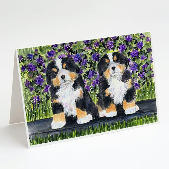 Bernese Mountain Dog Greeting Cards and Envelopes Pack of 8