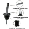 thumbnail image 3 of 12 Pack Liquor Bottle Pourers, Bottle Pourers for Alcohol with Cleaning Brush, Stainless Steel Liquor Pourers with Rubber Dust Caps, Liquor Pour Spouts Copper - Style:Style 4, 3 of 7