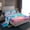 Blue Pink, variant on Manfei Funny Cartoon Ghost Bed Sheets, Old Barn Door Cabin King Sheets, Teens Boys Girls Kids Sheet Set, Breathable Home Decor, 4pcs