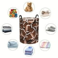 thumbnail image 7 of Bohemian Style Laundry Basket with Rugby and Football Patterns - Durable Polyester, Round Design with Handle, Freestanding Fabric Storage Basket, 7 of 7