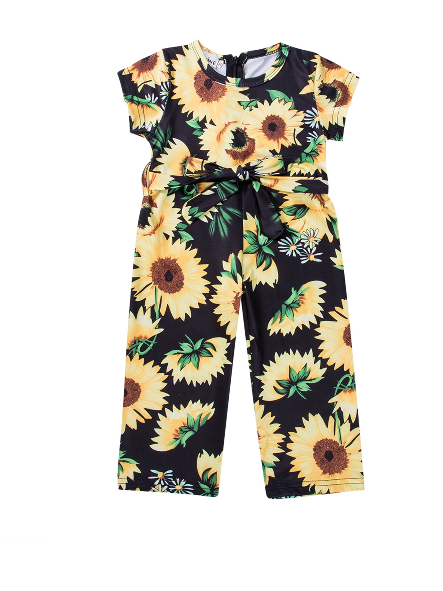 baby girl sunflower romper