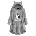 thumbnail image 1 of Sudadera con Capucha Gibobby Mujer Manga Larga Estampado Gris L, 1 of 4