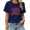 2-Blue, variant on UNISHE Women's Green Faith Slogan Graphic Short Sleeve T-Shirt Relaxed Fit Top