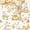 Cartoon Squirrel, variant on Thanksgiving Fall Harvest Shower Curtain Set, 72" x 72" Waterproof Polyester Bathroom Curtain with 12 Hooks, Rustic Farmhouse Falling Leaves Vintage Home Decor for Restroom