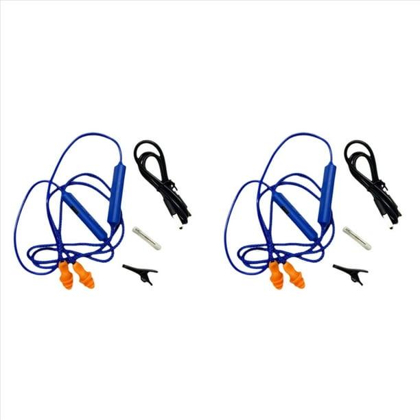 2X Tapones para los Oídos Auriculares Bluetooth para el Trabajo, Supresión de Ruido, Protección Auditiva, Sitios de Construcción, Lugares Ruidosos Azul