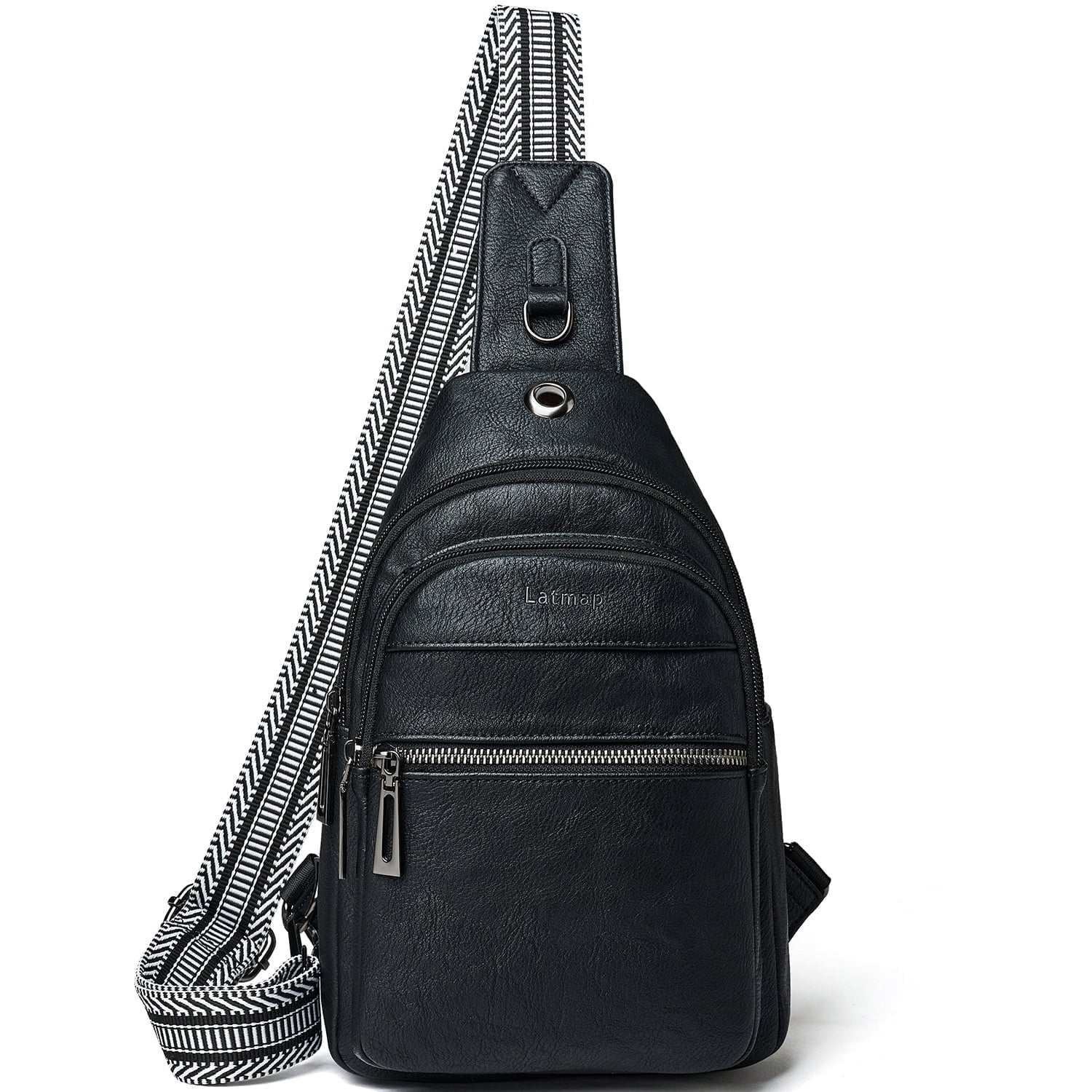 LATMAP Crossbody Sling Bag for Women, Adjustable Straps,  Suitable for travel and as a gift,  Black