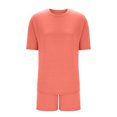 thumbnail image 7 of fatyb Women's Pajama Sets 2 Piece Short Sleeve Casual T-Shirts Sleepwear Shorts Matching Lounge Outfits, 7 of 7