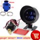 thumbnail image 1 of Round Lcd Digital Car Truck Water Temp Gauge Temperature Sensor Temperatura Moto + Voltmeter Volt Voltage Meter 2 In 1 12v 24v, 1 of 1