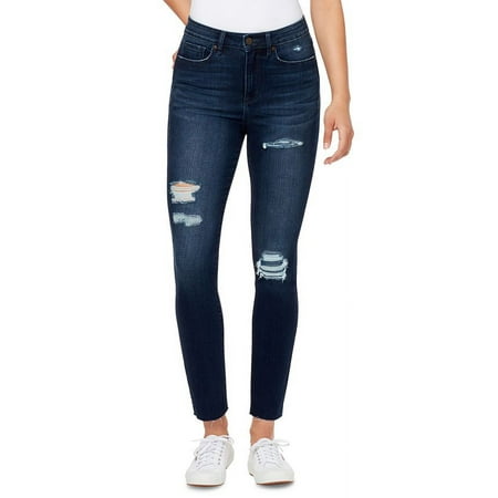 William Rast Women's Distressed High Rise Skinny Jeans BlueSize 26