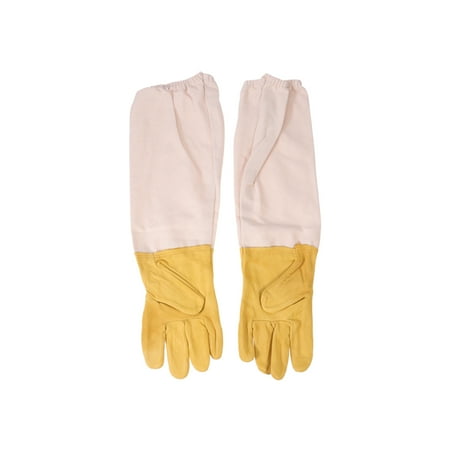 

1 Pair Beekeeping Gloves Premium Leather Beekeeper s Glove Protective Gloves Anti-bee Gloves (Size XXL)