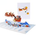 thumbnail image 2 of Paquete de 5 tarjetas de regalo de Navidad para vehículos de renos para tarjetas de felicitación emergentes 3d de año nuevo, 2 of 5