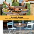 thumbnail image 6 of Elastic Fitted Round Tablecloth, Western Texas Star Vintage Waterproof Stretch Table Cover for 45"-54" Tables, Retro Farmhouse Gray Brown Wooden Washable Outdoor Tablecloths for Patio, Picnic, 6 of 9