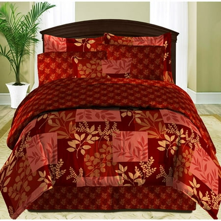 Evita Microfiber 6pc Bed in a Bag, Brick