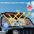 thumbnail image 4 of HUIAOCNG Dragonfly Mandala Windshield Sun Shade for 2018-2025 Jeep Wrangler JL JLU & 2020-2025 Jeep Gladiator 310T Polyester Covered Foldable Front Sunshade, Blocks UV Rays and Heat, Outdoor Camping, 4 of 6