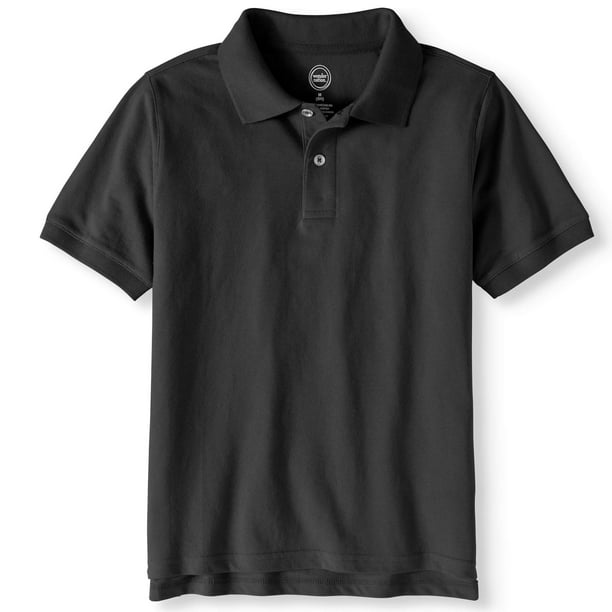 Wonder Nation Husky Boys School Uniform Short Sleeve Pique Polo Shirt ...
