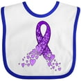 thumbnail image 3 of Inktastic Alzheimer's Awareness Purple Ribbon Made of Heart Boys or Girls Baby Bib, 3 of 4