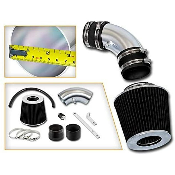 Rtunes Racing Short Ram Air Intake Kit + Filter Combo BLACK Compatible