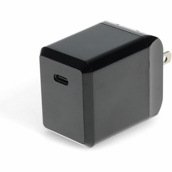 AddOn Wall Charger 1X USB-C 3.1 5V at 3A, 9V at 2A, or 12V at 1.5A 18W total, Black
