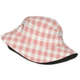 thumbnail image 2 of ZICANCN Pink Girl Gingham Sunshade Bucket Hat , Unisex Print Double-Side-Wear Sunshade Bucket Hat for Golf Fishing Beach Outdoor, 2 of 5
