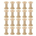 thumbnail image 1 of 50pcs Empty Thread Spools Wooden Weaving Bobbins Unfinished Craft Bobbin, 1 of 8