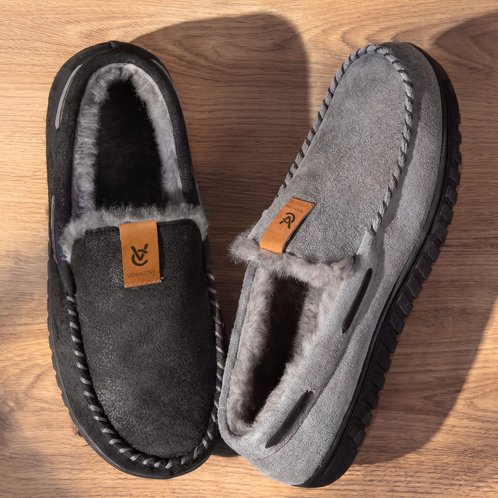 Vera Cosy Men's Classic Microsuede Moccasin Slippers photo 8