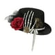 thumbnail image 2 of Sombrero de copa Steampunk jinwen con Mano de esqueleto flor y engranajes, 2 of 8