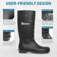 thumbnail image 3 of GIEESHIELD PVC Rain Boots for Men And Women – Waterproof Slip-Resistant Rubber Work Boots, Seamless Durable Tall Knee Boots for Agriculture, Gardening, Fishing, Industrial & Outdoor Work, Size 11, 3 of 6