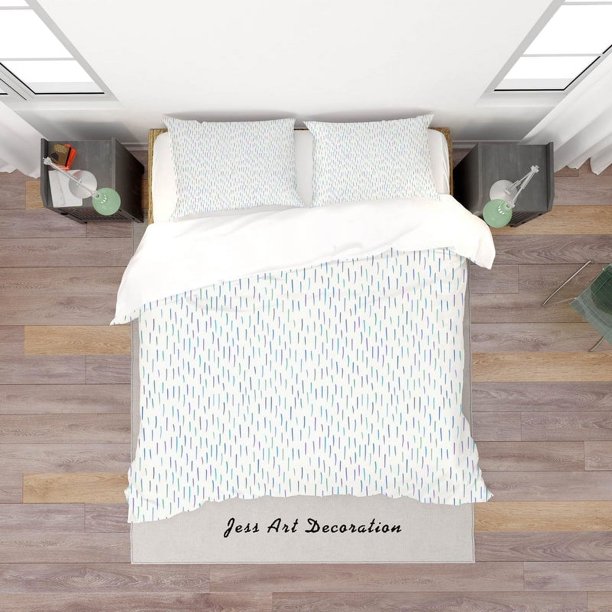 3D Blanco Azul Púrpura Línea Patrón Funda de edredón Set Ropa de Cama Set Funda Nórdica