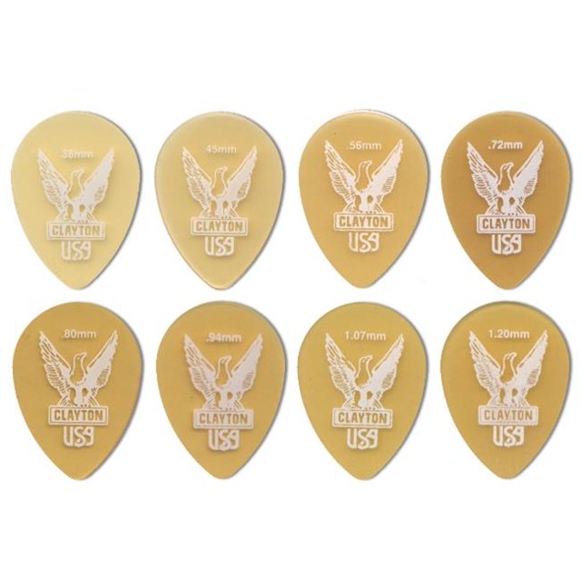 Petits Pics de Guitare en Forme de Goutte d'Eau Ultem 1,07 mm - 48 Pièces