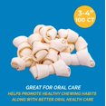 thumbnail image 3 of Rawhide Dog Bone Chews 3-4" | Premium Beef Hide Bones by 123 Treats (100 Bones), 3 of 8