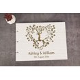 thumbnail image 4 of Darling Souvenir Personalized Engraved Laser Cut Wedding Guest Book Wooden Cover Sign-in Book Registry Guestbook Scrapbook-JW, 4 of 7