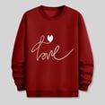 thumbnail image 5 of WREESH Graphic Sweatshirt Valentine's Day Love Letter Printed Crewneck Sweatshirts Casual Pullover for Men Red, 5 of 6