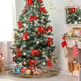 thumbnail image 4 of FMSHPON Fashion Leopard Xmas Christmas Tree Skirt Stand Mat for Holiday Party Decoration Indoor Outdoor 36 inches, 4 of 6