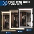thumbnail image 4 of Bingirl LED Bathroom Mirror: Front and Backlit, Anti-Fog, Dimmable, Smart with Memory Function, 4 of 7