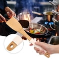 thumbnail image 5 of 32cm Household Kitchen Cooking Utensils Bamboo Spatula Spoon with Silicone Handles, 5 of 5