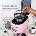 thumbnail image 6 of Nostalgia Retro Coffee Maker, 10-Cup One Button Brewing Classic Coffee Machine with Reusable Filter, Pink, 6 of 8