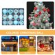 thumbnail image 4 of Colgante de bola de Navidad bolas galvanizadas pintadas regalo para ventanas (azul) JShteea Libre de BPA, 4 of 7