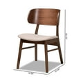 thumbnail image 2 of Bowery Hill Beige and Brown Finished Wood 2-Piece Dining Chair Set, 2 of 7