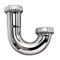 thumbnail image 1 of J-Bend Keeney, 1,5 cm de profundidad, latón cromado, calibre 20, con tuercas, 1 of 2