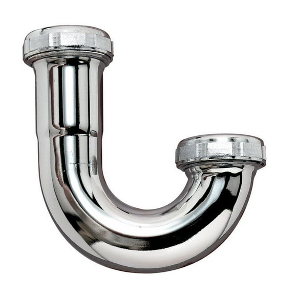 J-Bend Keeney, 1,5 cm de profundidad, latón cromado, calibre 20, con tuercas