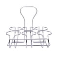 thumbnail image 2 of Portabotellas de vino, portabotellas de cerveza, caja con asa, botellero rústico, soporte para bebidas para encimera, comedor, bar, armario, barbacoa plata, 2 of 8