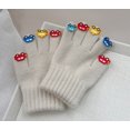 thumbnail image 1 of Guantes cálidos y cómodos para niños con cinco dedos pegatinas coche personalidad bebé guantes Otoño e Invierno niños y niñas Dedo de punto mano, 1 of 3