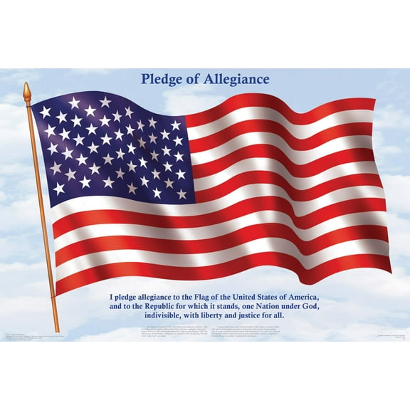 Pledge of Allegiance Educational Poster 36x24