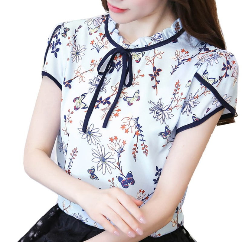 chiffon floral shirt