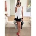 thumbnail image 4 of Womens Sleeveless Button Down Round Neck Knitted Tank Tops Casual Cardigan Sweater Vest, 4 of 6