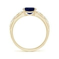 thumbnail image 2 of ANGARA Natural 1.55 ct Blue Sapphire Ring with Diamond Accents in 14K Yellow Gold for Women (Size-8x6mm) | September Birthstone, Anniversary, Jewelry Gift for Women | Natural Sapphire Ring, 2 of 9